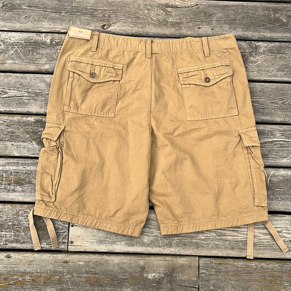 NWT American Eagle Longboard Cotton Khaki Cargo Shorts Size 42 - Picture 6 of 9